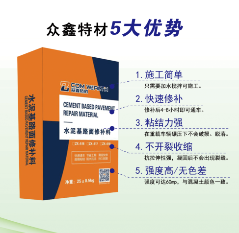 水泥路面起皮修補后材料不凝固是什么原因?怎么解決?